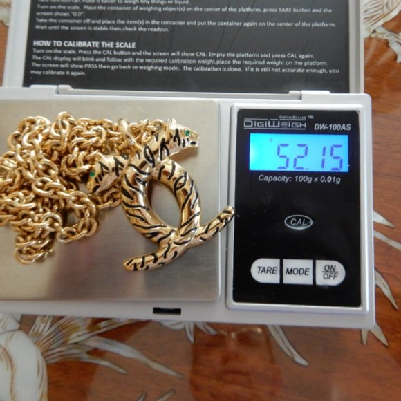 VTG.NIB JC JACKIE COLLINS GOLD PANTHER NECKLACE - Picture 13 of 13